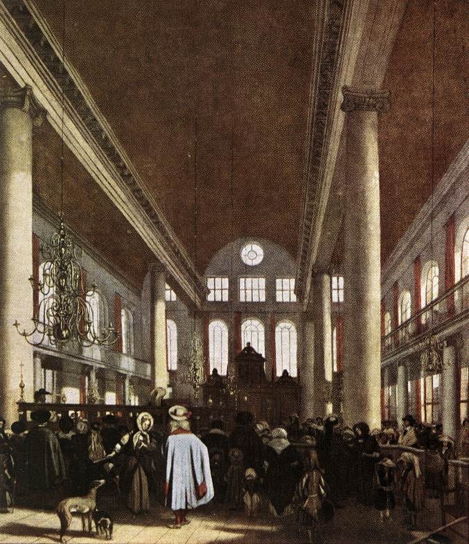Interior of the Portuguese Synagogue in Amsterdam